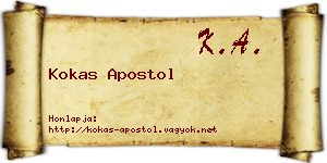 Kokas Apostol névjegykártya